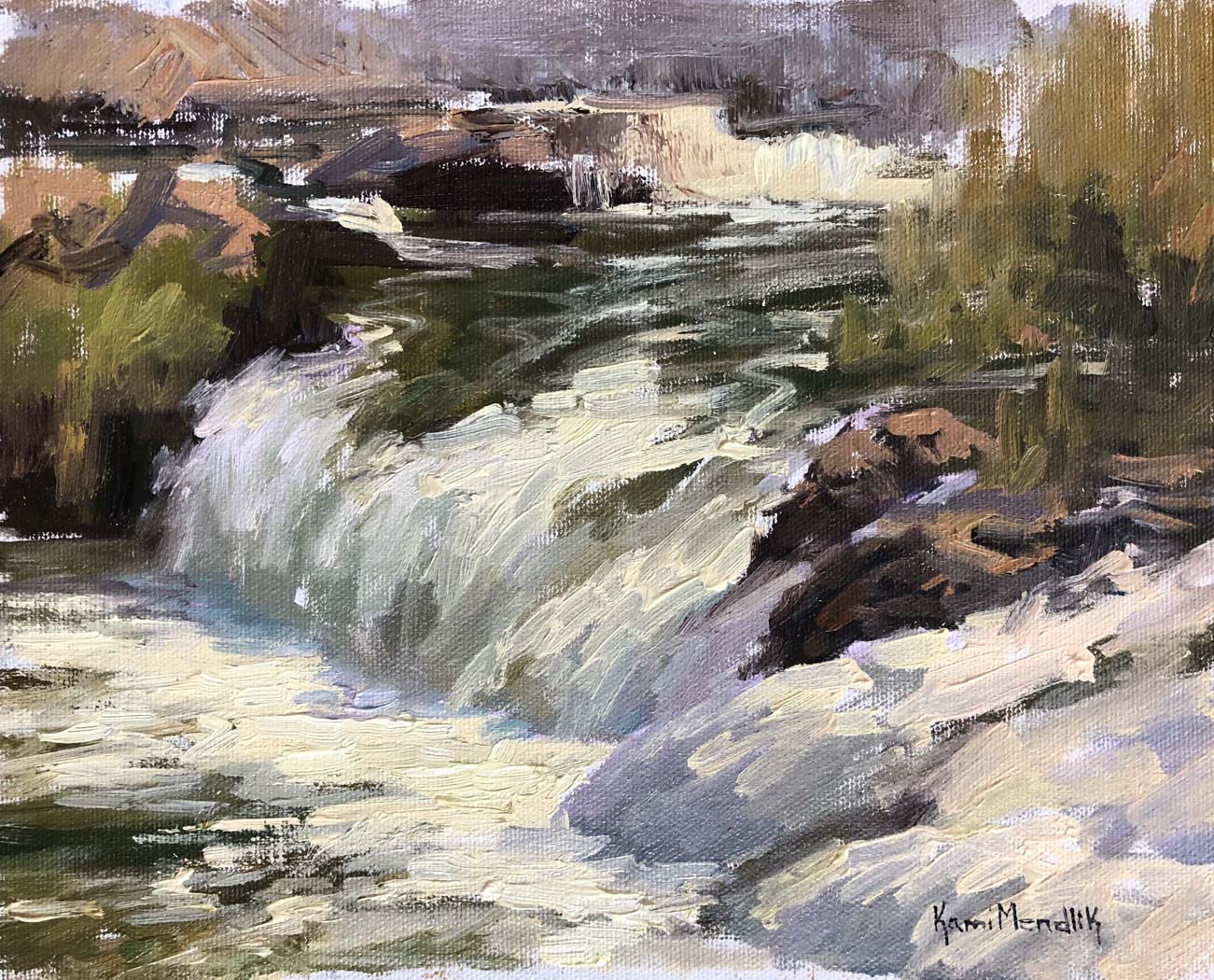 Canvas of a waterfall