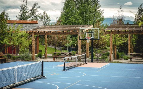 tennis and basketball courts