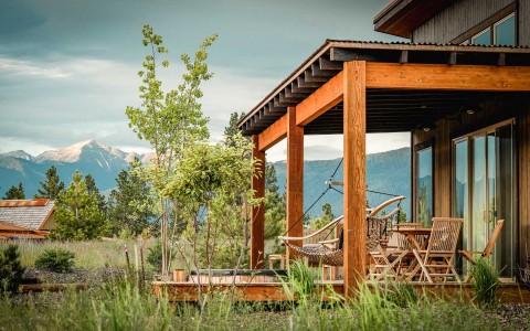 wilderness club montana cottage exterior outdoor deck