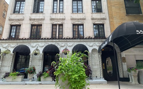 Exterior view of the main entrance of the property