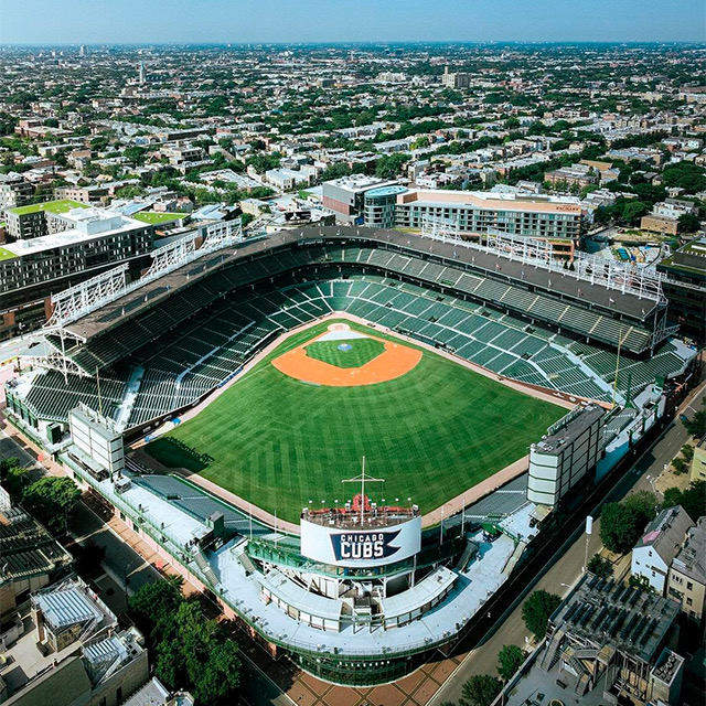 Aerial view of the Chicago Stadium 