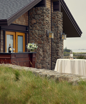 Side view of the bodega bay building