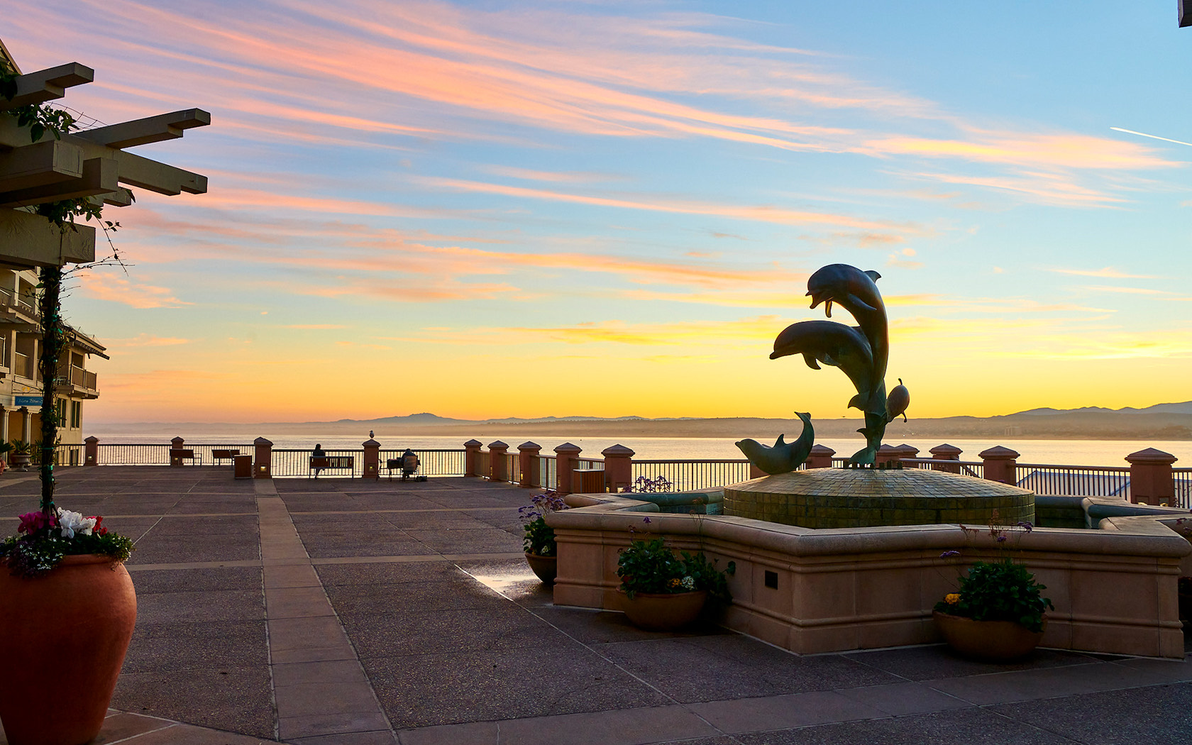 A lovely sunset from the Monterey Plaza terrace
