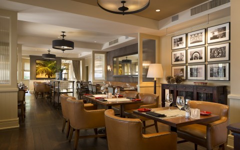 cozy and elegant restaurant tables