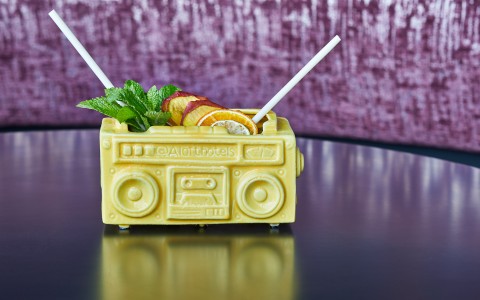 close up of a creative, refreshing cocktail