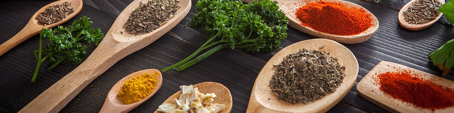 spoons with spices