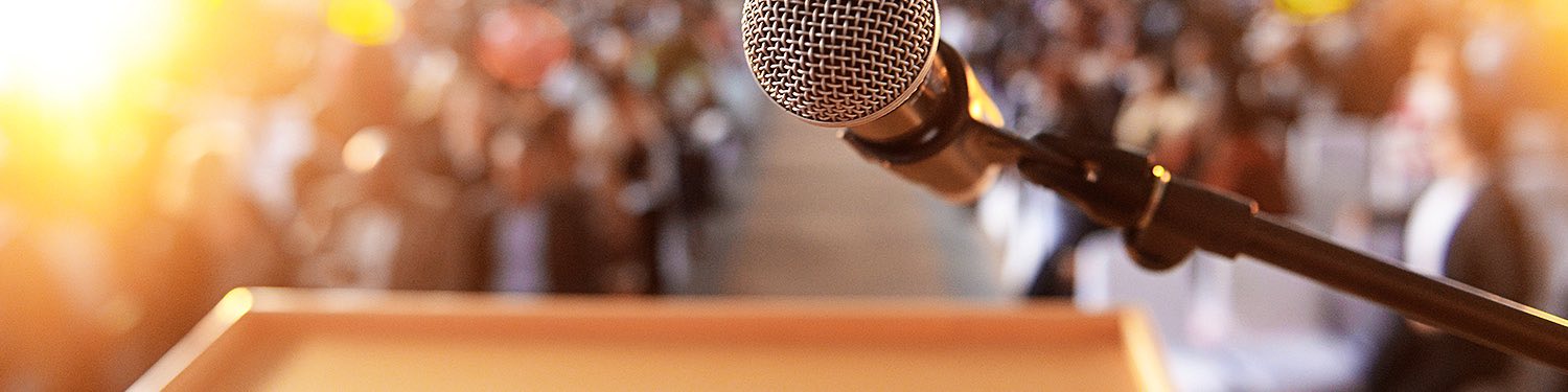 podium with microphone