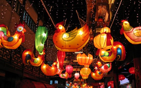 chinese lanterns of animals