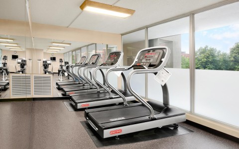 the gym within the hotel