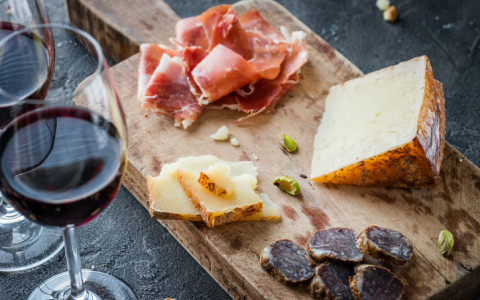 wine and cheese board