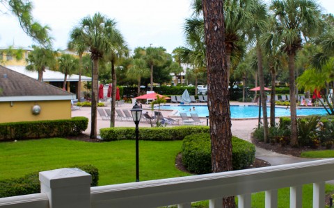 view of hotel pool area`