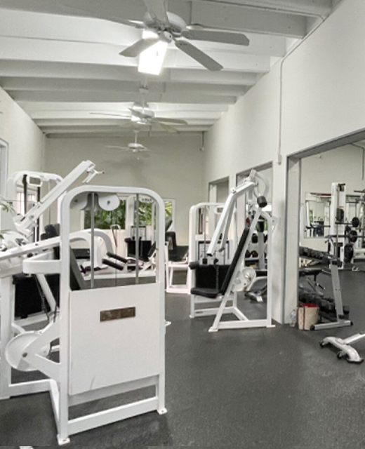 fitness center with machines