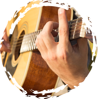 image of a person playing the guitar