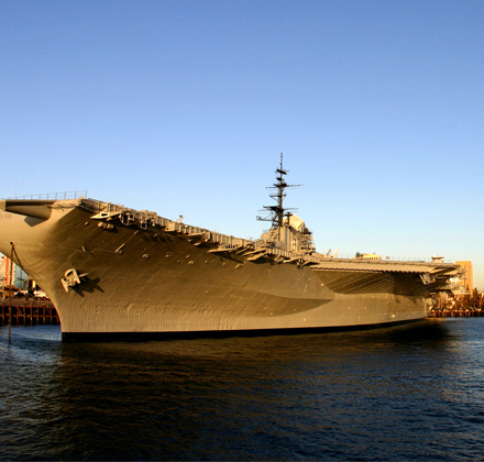 USS midway in the San Diego Bay