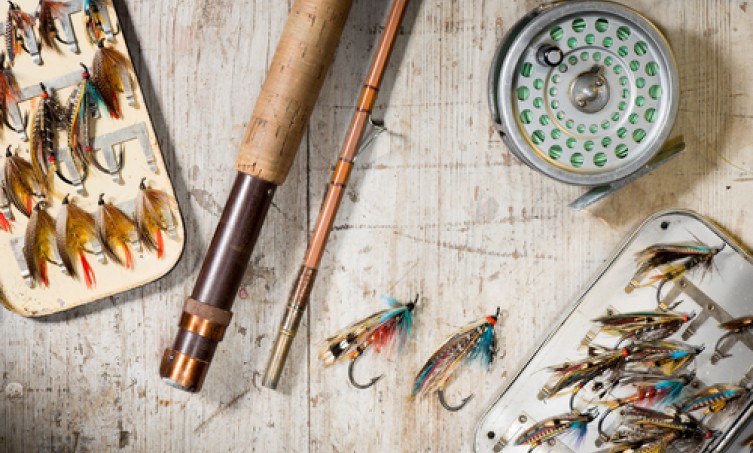 fly fishing lures reels and rod