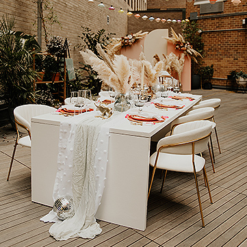 beautiful, small wedding table set up and decor