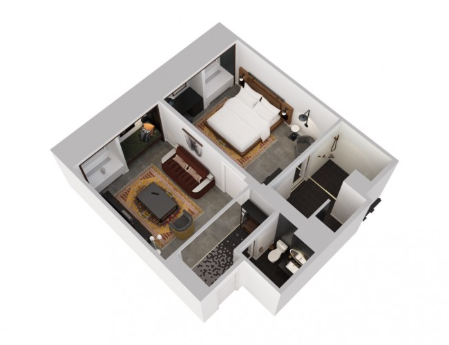 virtual king suite room floor plan 