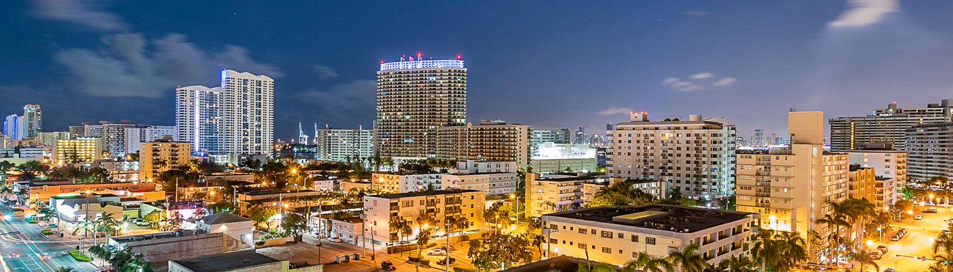 night overview of streets