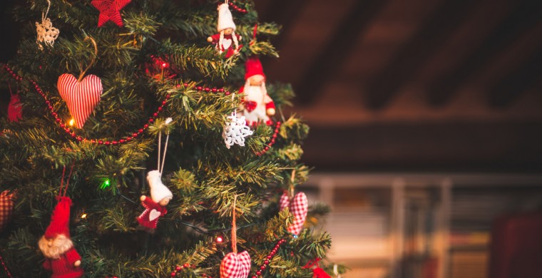 Christmas decorations on a tree